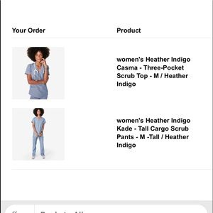 Figs scrub top and bottom